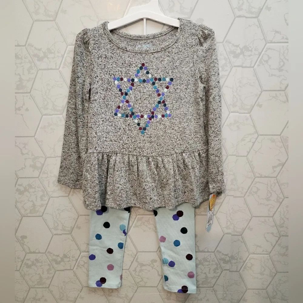NWT Hanukkah or Shabbat girl Outfit.  Size 4T